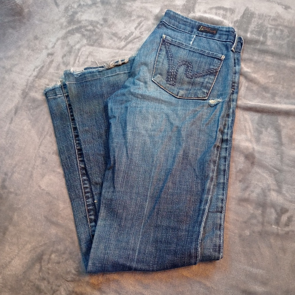 Citizens‎ of Humanity Womens Dunaway 087 Low Waist Flared Stretch Jeans Size 27